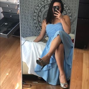 Periwinkle Blue Hi Low Dress